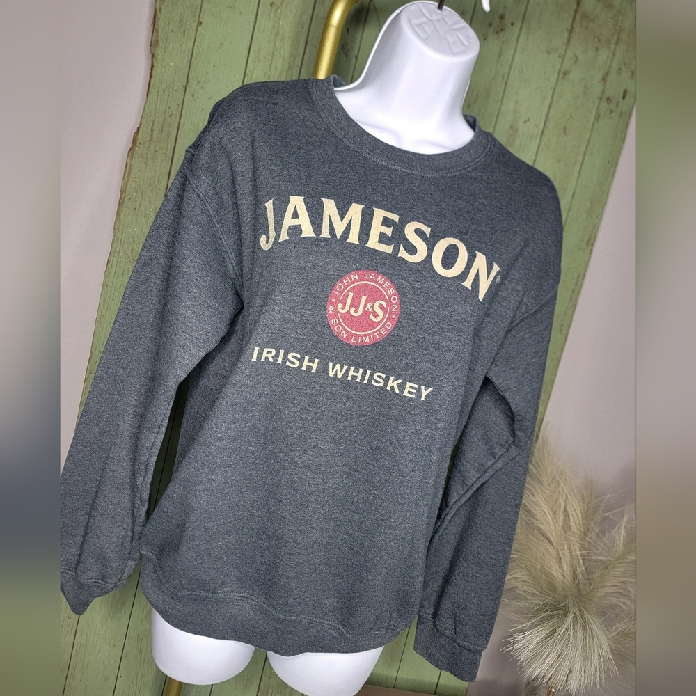 Small Charcoal Sweatshirt with Jameson logo in a size small